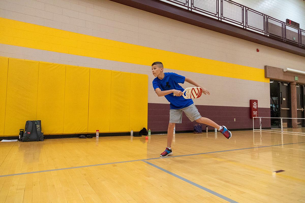 Kids playing Pickleball